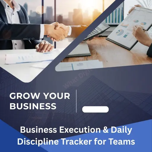 Business Execution & Daily Discipline Tracker for Teams – Google Sheets xlsx File