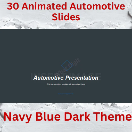 30 Animated Automotive Presentation – Standard Navy Blue Dark Theme