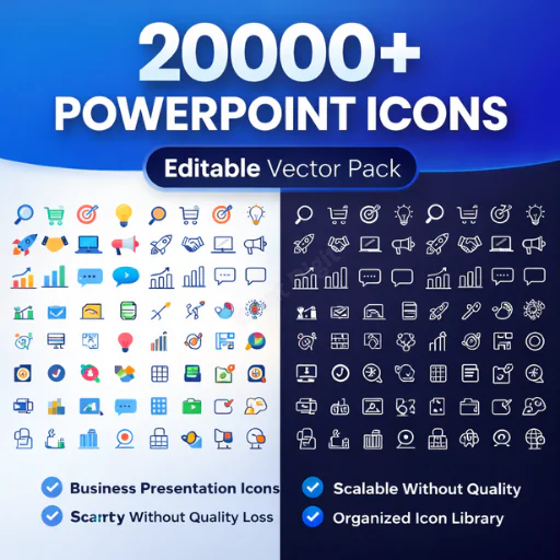 20000+ PowerPoint Icons & Vector Set Pack | Editable Presentation Icon Library (ZIP)
