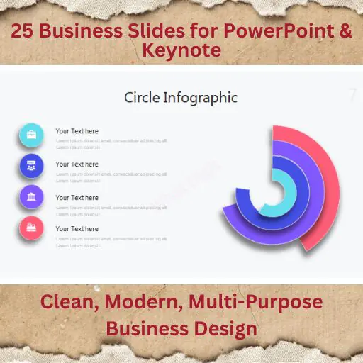 Circle Infographics Pitch Deck – 25 Business Slides for PowerPoint & Keynote