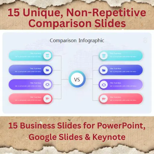 Comparison Diagram Presentation Template– 15 Business Slides for PowerPoint, Google Slides & Keynote