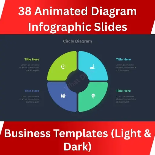 38 Animated Diagram Infographic Slides – Business Templates (Light & Dark) PPTX Keynote
