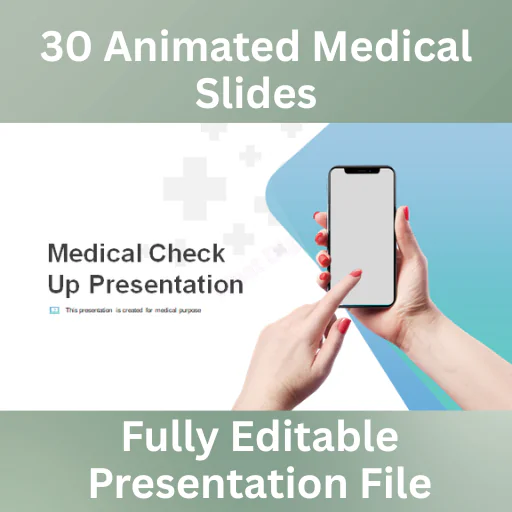 30 Animated Medical Check Up PPT Slides | Editable | Blue, Purple, Red | Dark & Light Theme