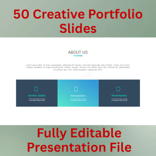 50 PowerPoint Slides Editable for Professional Photographer and Graphic Designer