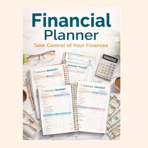 Budget & Financial Planner Template – Monthly Expense Tracker, Savings Planner & Money Management