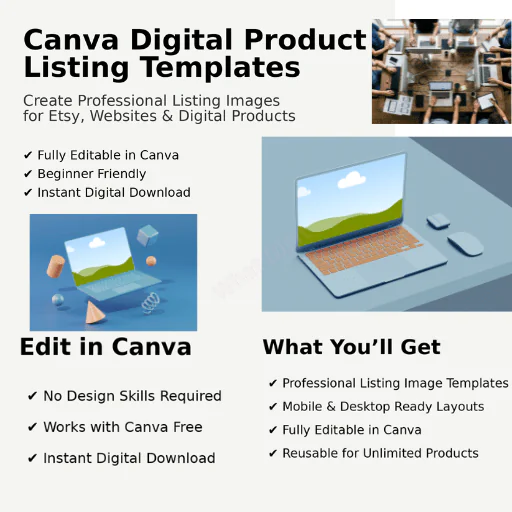 Canva Digital Product Listing Templates
