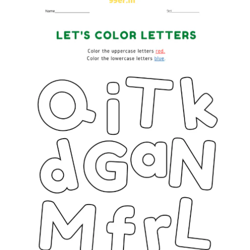 Complete English Practice Printable E-Book for Kids 42 Pages| Coloring Book for kids A to Z Practice