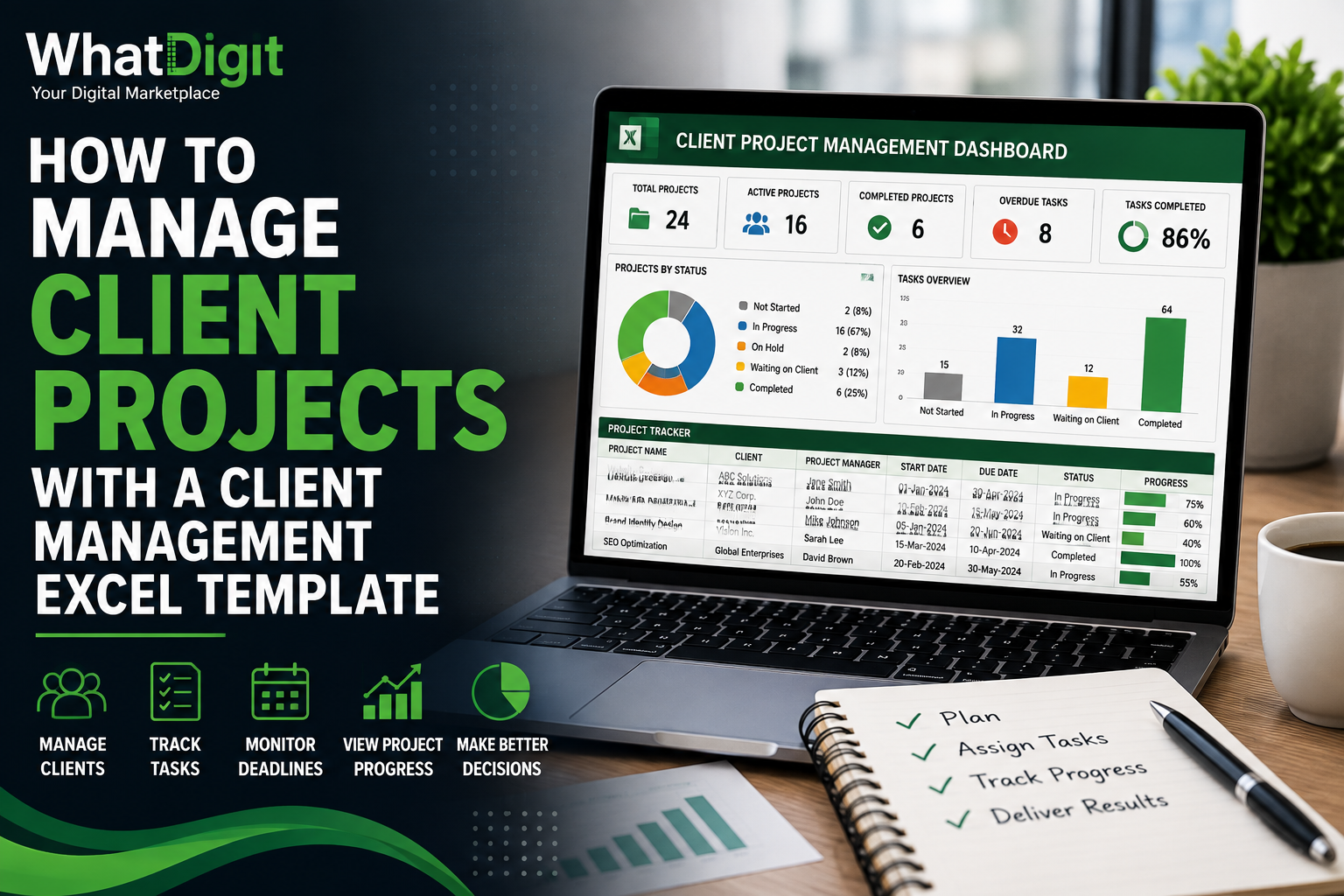 How to Manage Client Projects With a Client Management Excel Template